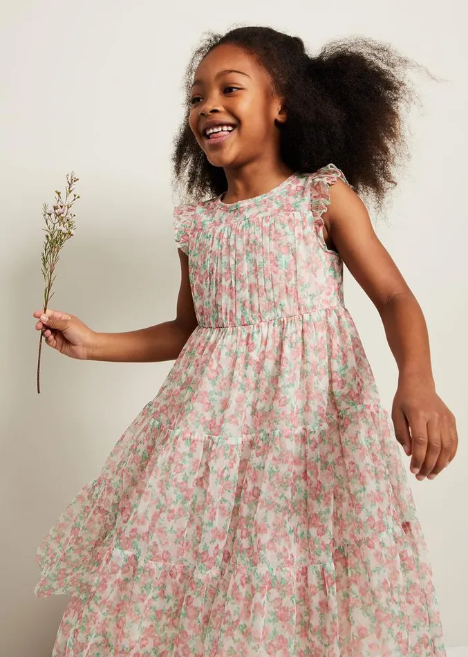 Asha Mesh Floral Smock Dress Multicoloured Women Phase Eight Dresses