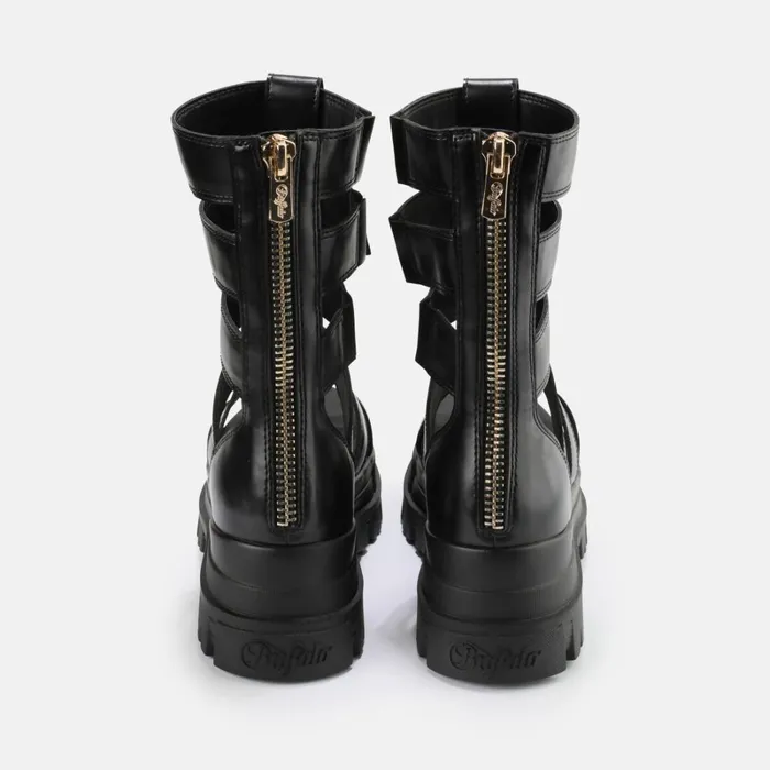 Aspha Zeus Black Buffalo Sandals and Slides