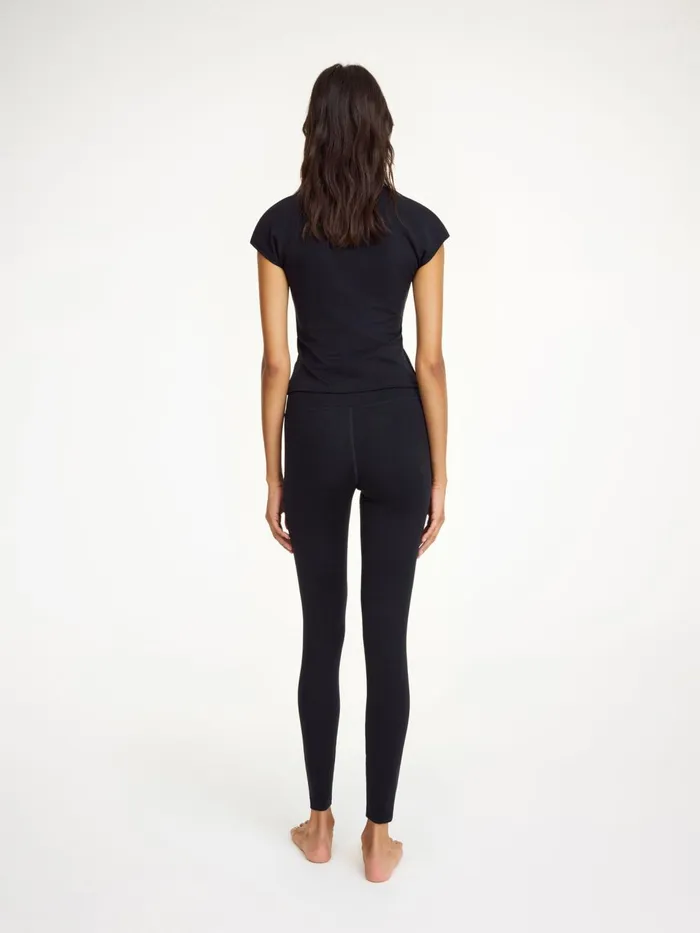Athleisure Wear Women By Malene Birger Venazia Athletic Top Black
