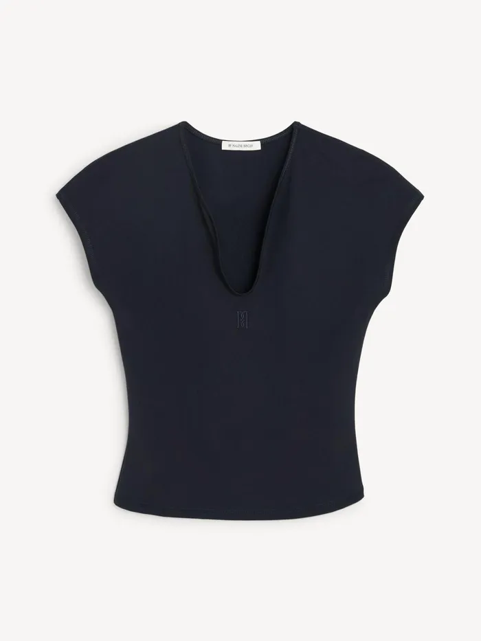 Athleisure Wear Women By Malene Birger Venazia Athletic Top Black