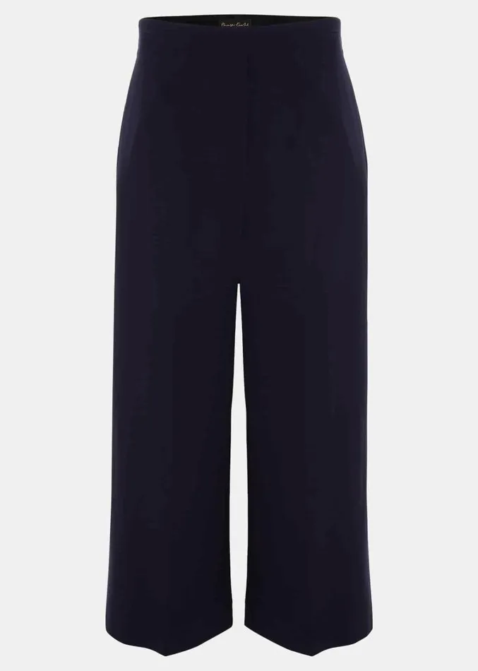 Aubrielle Clean Crepe Culotte Navy Women Phase Eight Trousers