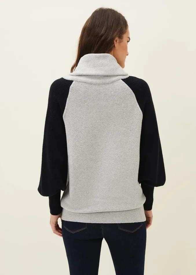 Audra Colourblock Knit Jumper Greenpink Women Phase Eight Knitwear