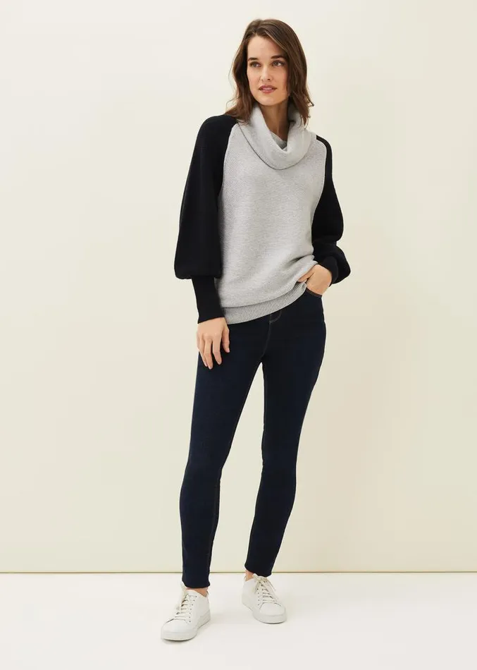 Audra Colourblock Knit Jumper Greenpink Women Phase Eight Knitwear