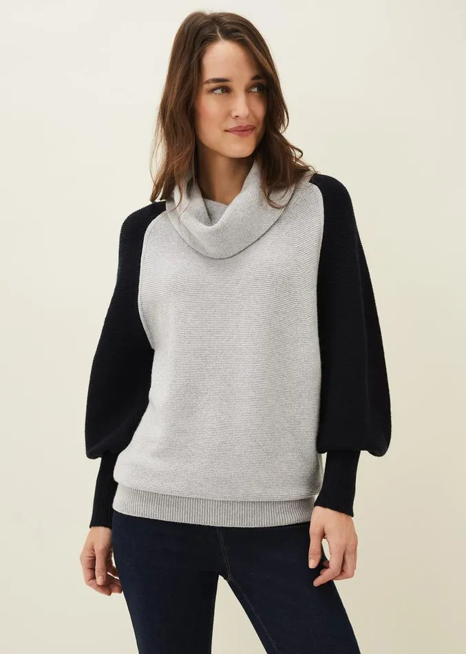 Audra Colourblock Knit Jumper Greenpink Women Phase Eight Knitwear