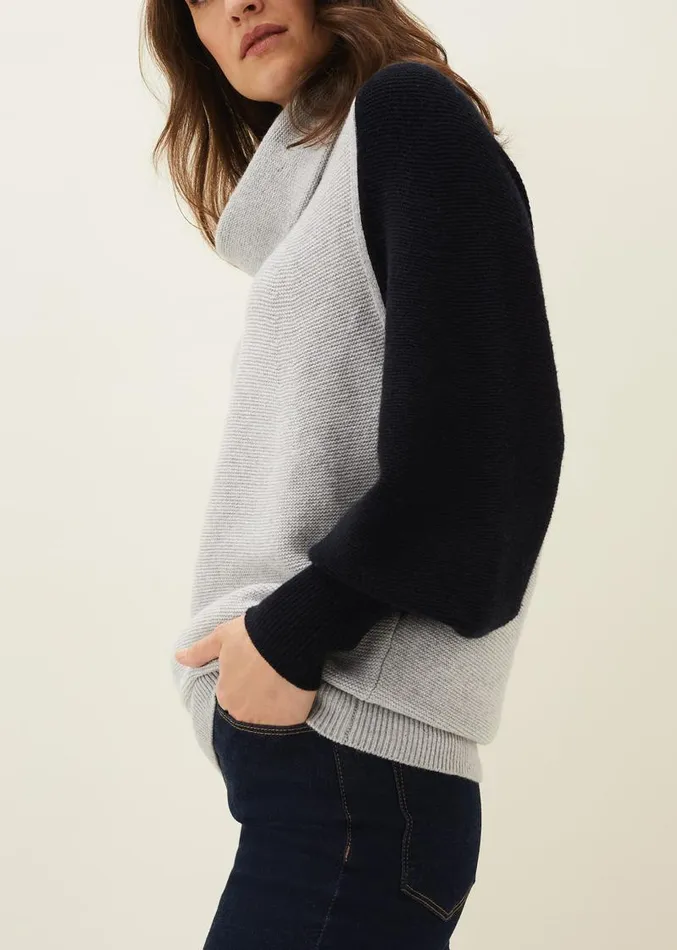 Audra Colourblock Knit Jumper Greenpink Women Phase Eight Knitwear