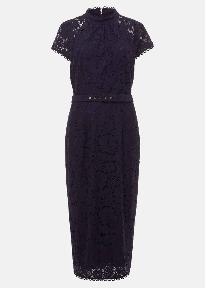 Aurora Lace Dress Navy Women Phase Eight Dresses