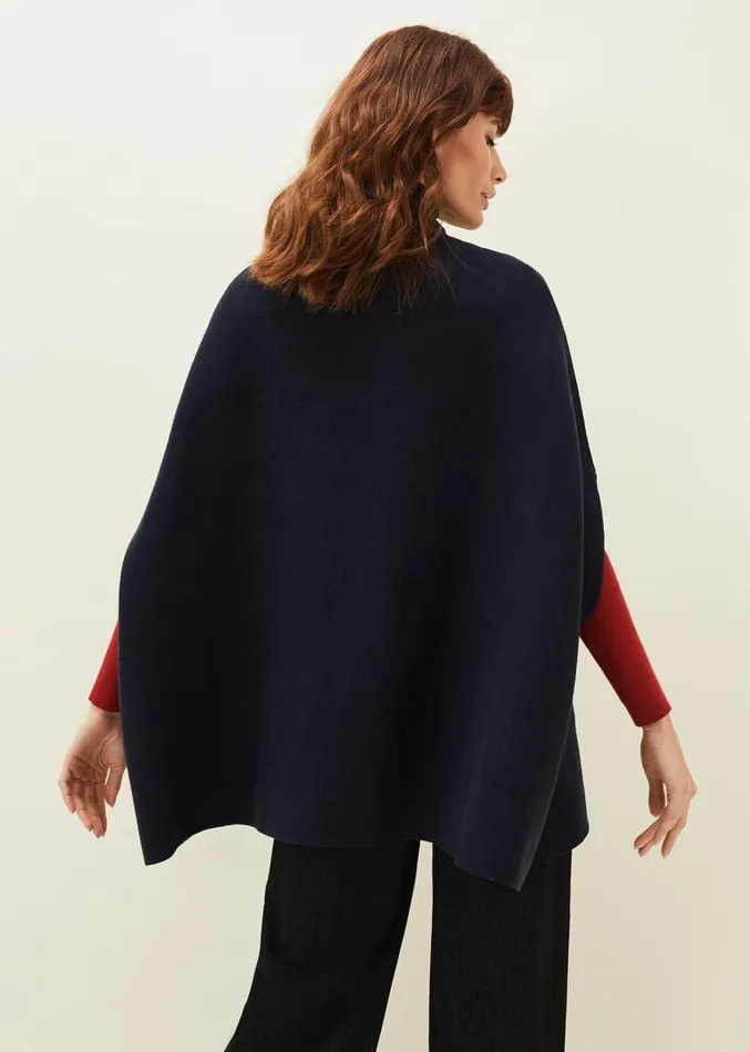 Avan Double Ended Zip Cape Navy Women Phase Eight Coats