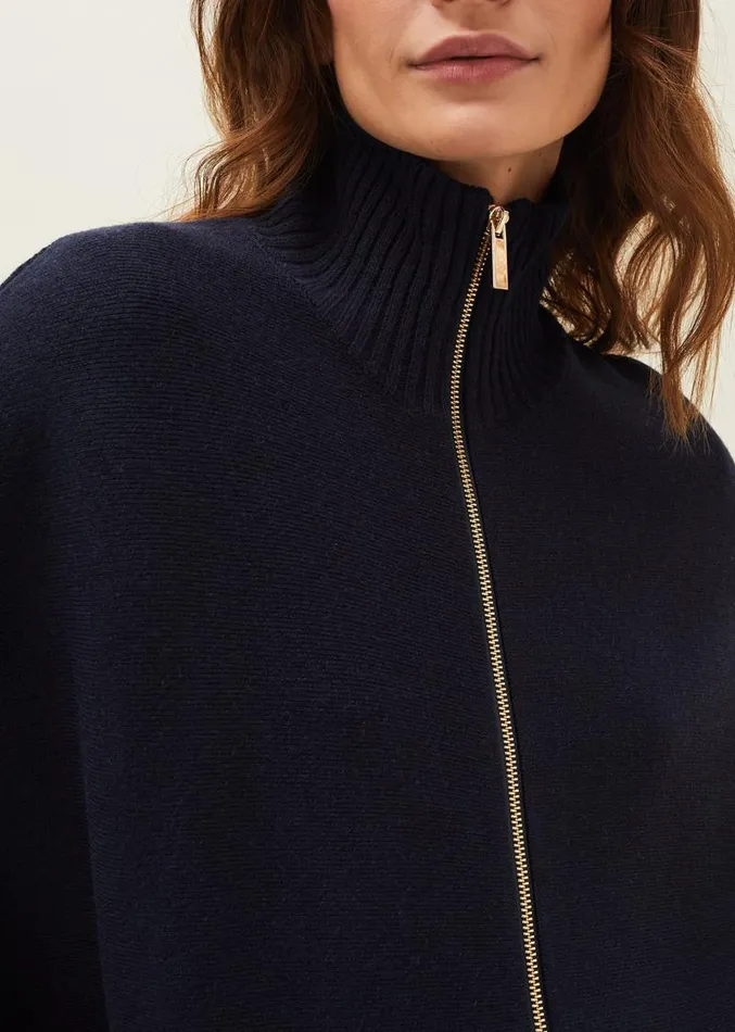 Avan Double Ended Zip Cape Navy Women Phase Eight Coats