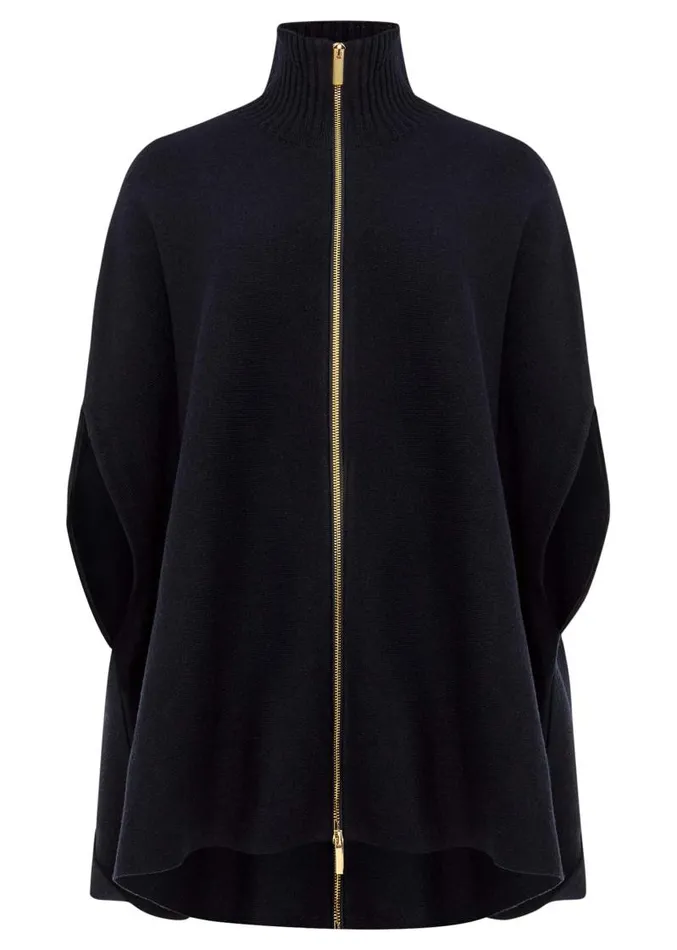 Avan Double Ended Zip Cape Navy Women Phase Eight Coats