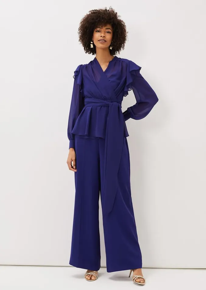 Avril Frill Wrap Co Ord Top Violet Women Phase Eight Tops and TShirts