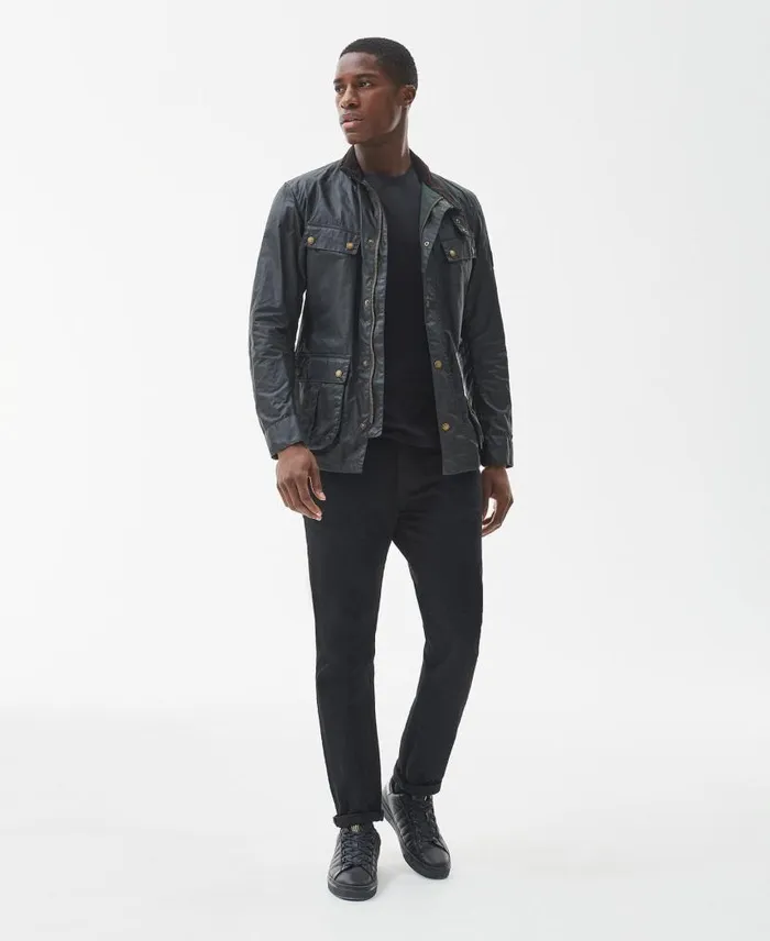 BIntl Lightweight Duke Waxed Cotton Jacket Sage Men Barbour Waxed Jackets