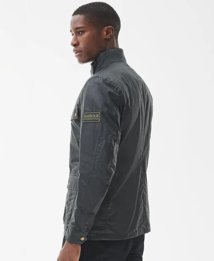 BIntl Lightweight Duke Waxed Cotton Jacket Sage Men Barbour Waxed Jackets