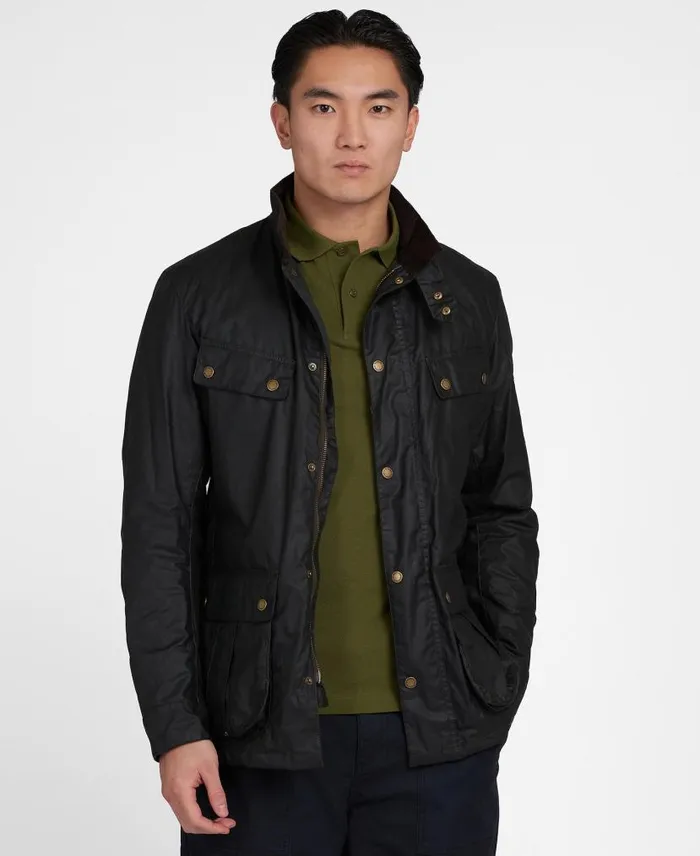 BIntl Lightweight Duke Waxed Cotton Jacket Sage Men Barbour Waxed Jackets