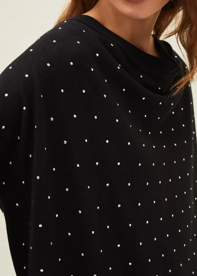 Bailie Studded Knit Dress Black Women Phase Eight Dresses