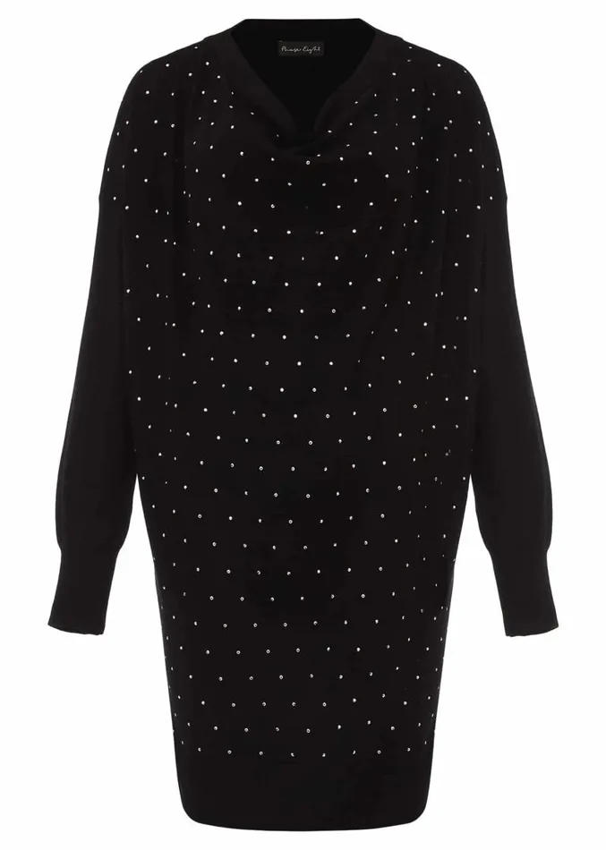 Bailie Studded Knit Dress Black Women Phase Eight Dresses