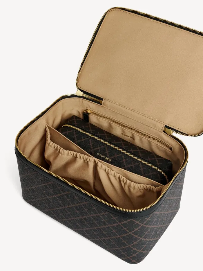 Beauty Bags Women By Malene Birger Bae Beauty Cosmetics Case Dark Chokolate