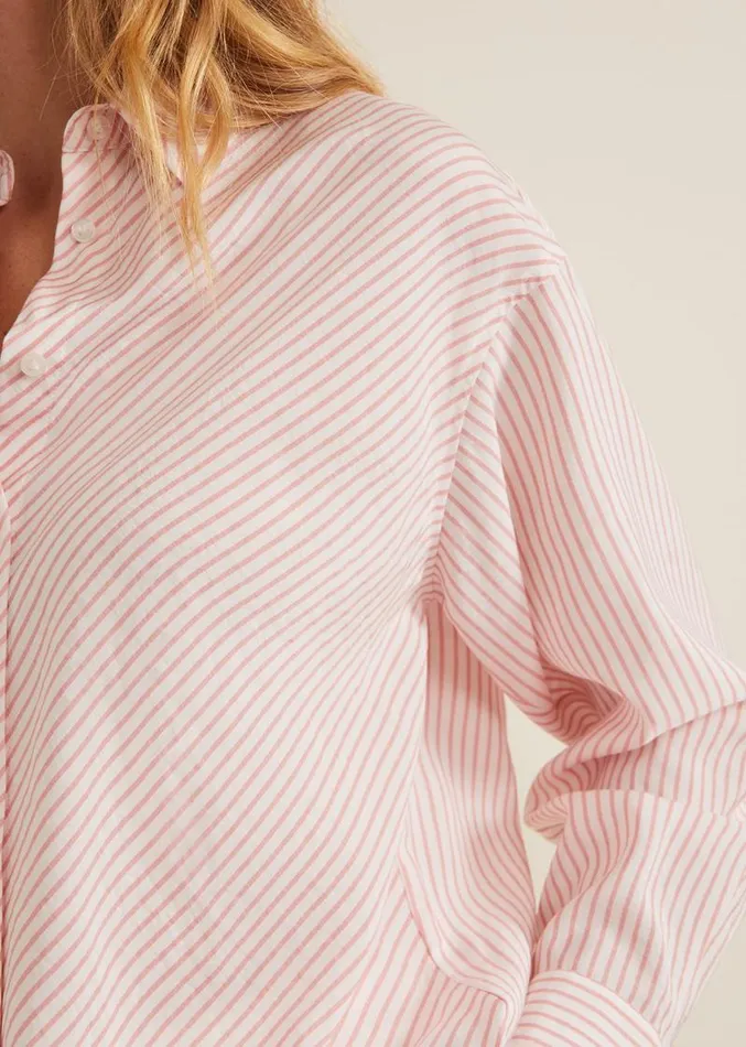 Bernice Stripe Shirt Whitepink Women Phase Eight Shirts and Blouses