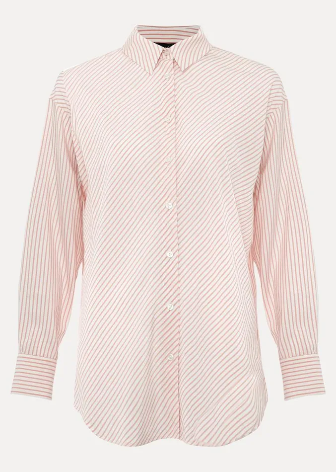 Bernice Stripe Shirt Whitepink Women Phase Eight Shirts and Blouses