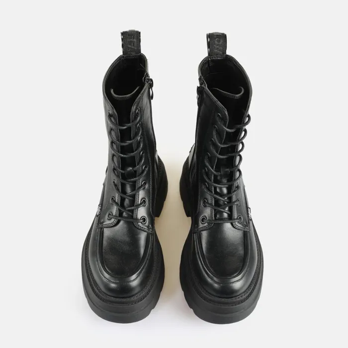 Bfl Mars Lace Up 8211 Vegan Nappa 8211 Black Black Buffalo Boots and AnkleBoots Bfl Mars Lace Up 8211 Vegan Nappa 8211 Black Black Buffalo Boots and AnkleBoots