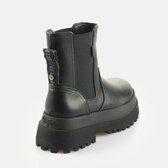 Bfl Pluto Chelsea 8211 Vegan Nappa 8211 Black Black Buffalo Boots and AnkleBoots Bfl Pluto Chelsea 8211 Vegan Nappa 8211 Black Black Buffalo Boots and AnkleBoots
