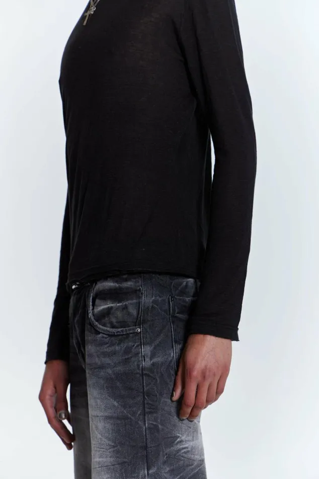 Black Mist Long Sleeve Black Men Jaded London TShirts Black Mist Long Sleeve Black Men Jaded London TShirts