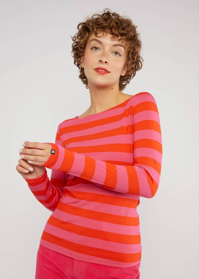 Blutsgeschwister Breton Shirt Sweet Sailorette Pink Women Tops