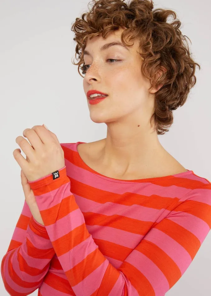 Blutsgeschwister Breton Shirt Sweet Sailorette Pink Women Tops