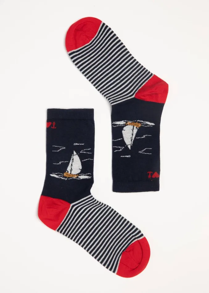 Blutsgeschwister Cotton Socks Sensational Steps Blue Women Socks