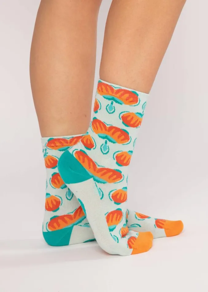 Blutsgeschwister Cotton Socks Sensational Steps Green Women Other Accessoires