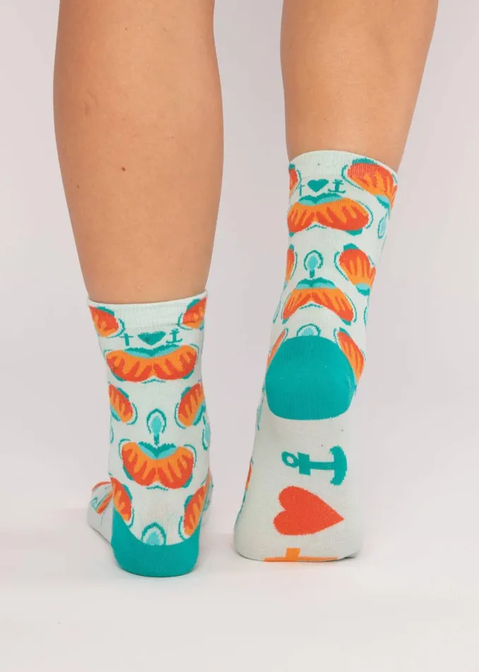 Blutsgeschwister Cotton Socks Sensational Steps Green Women Other Accessoires