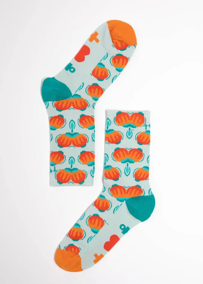Blutsgeschwister Cotton Socks Sensational Steps Green Women Other Accessoires