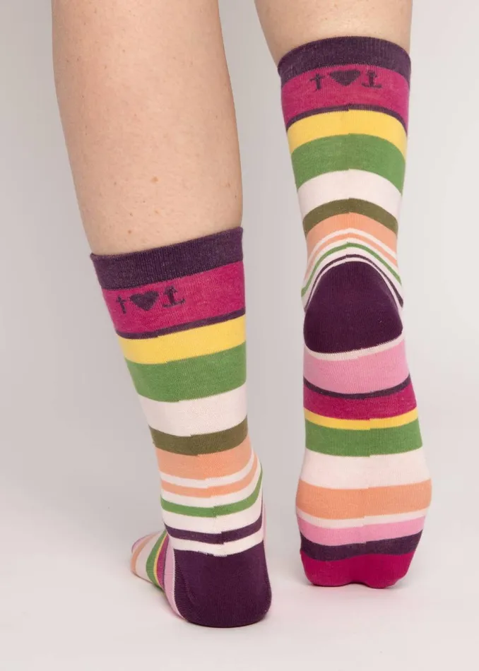 Blutsgeschwister Cotton Socks Sensational Steps Pink Women Socks
