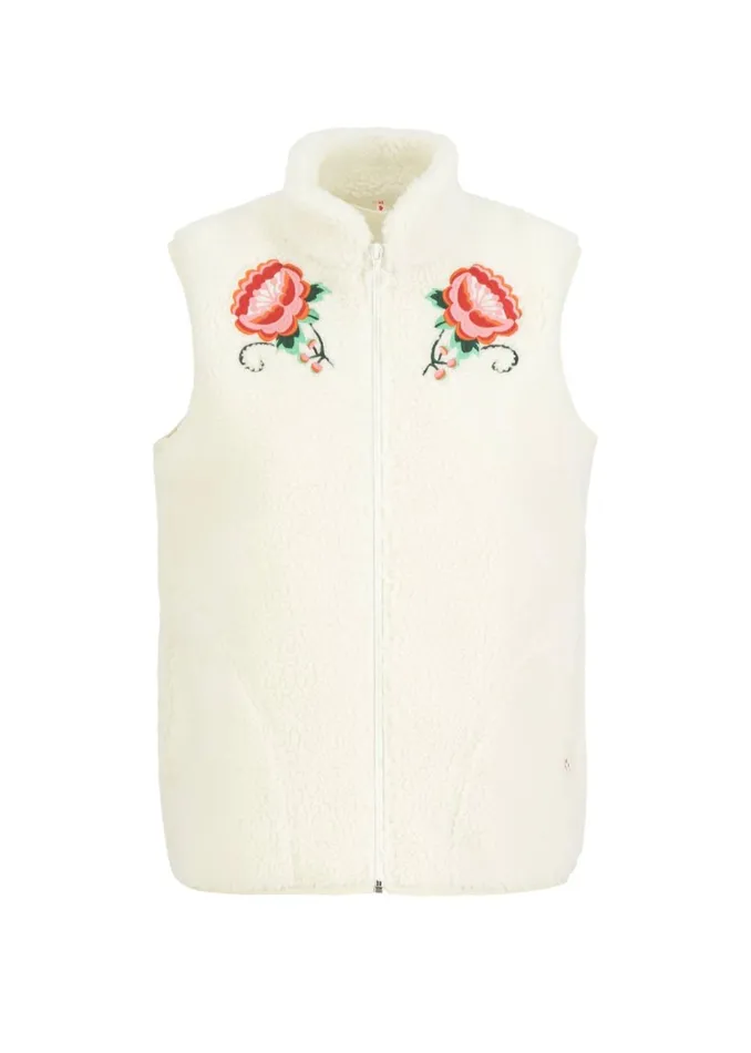 Blutsgeschwister Gilet Smoochy Woods Vest White Women Sweatshirts and Hoodies