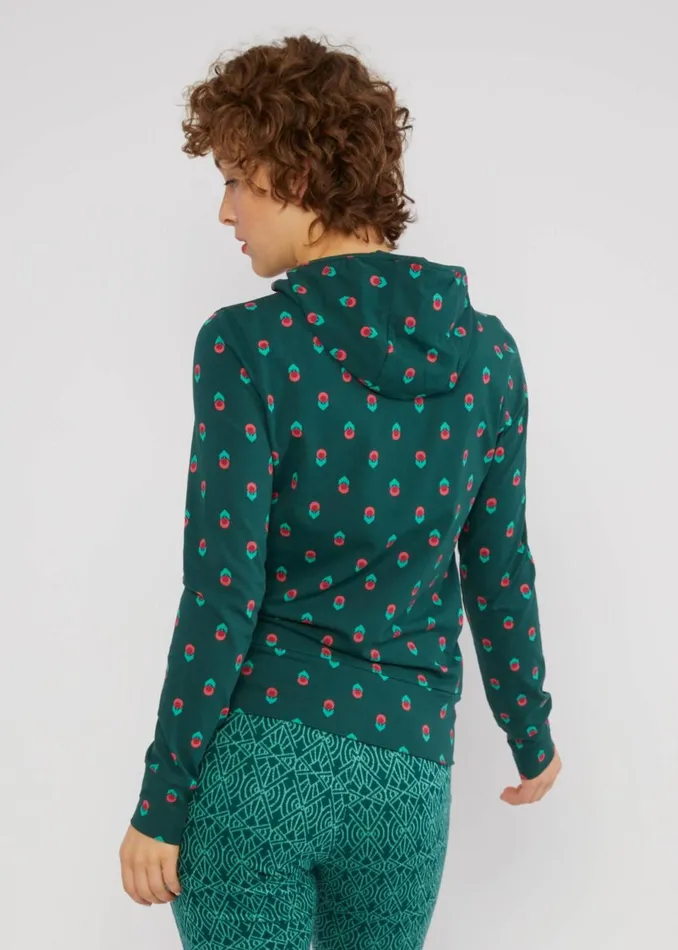 Blutsgeschwister Hoodie Scuba Duba Green Women Sweatshirts and Hoodies