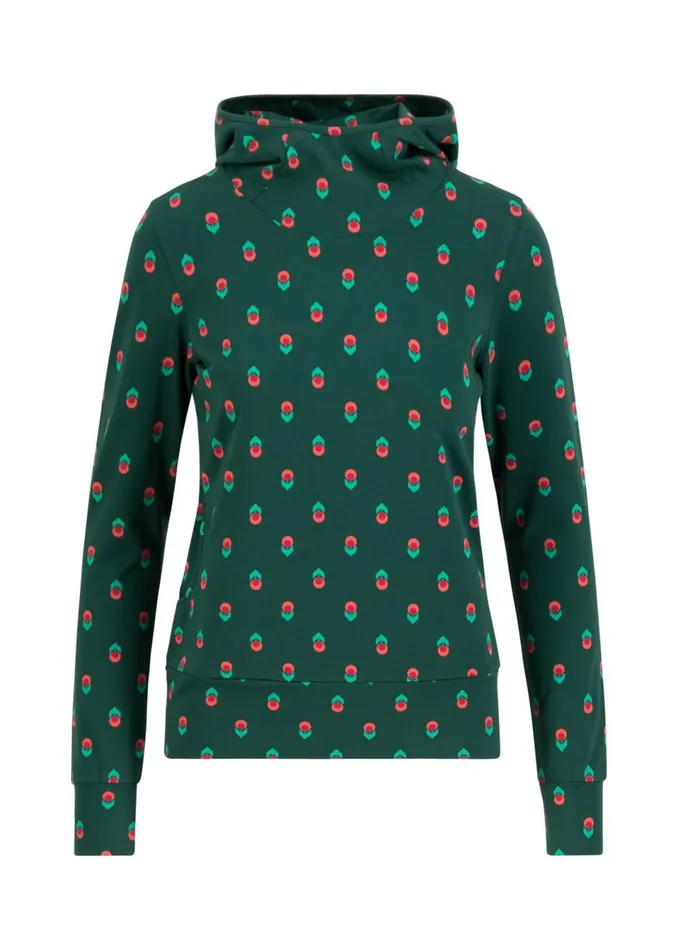 Blutsgeschwister Hoodie Scuba Duba Green Women Sweatshirts and Hoodies