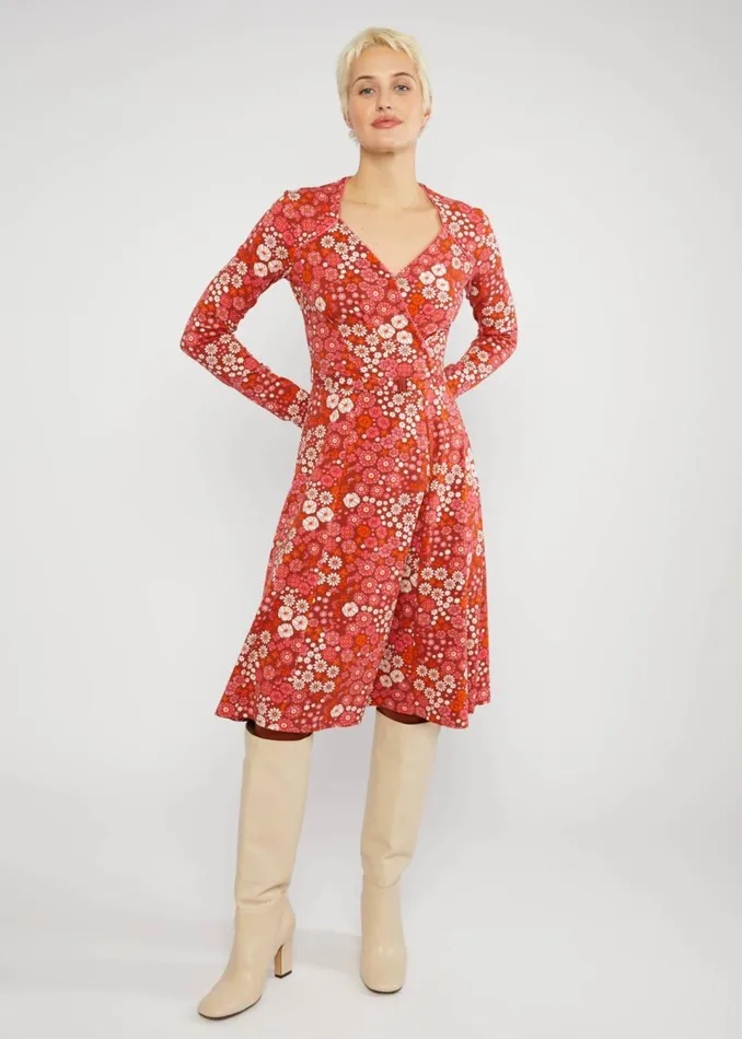 Blutsgeschwister Jersey Dress Cache Me Darling Brown Women Dresses