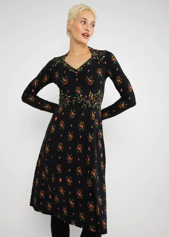 Blutsgeschwister Jersey Dress Shake Rattle And Roll Black Women Dresses