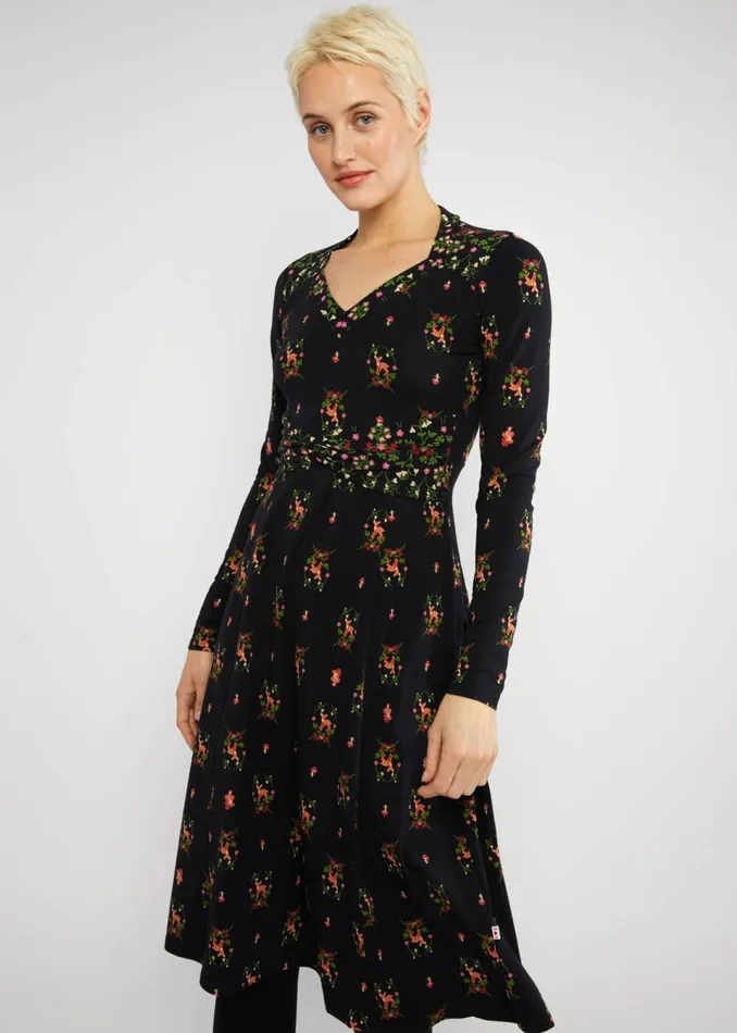Blutsgeschwister Jersey Dress Shake Rattle And Roll Black Women Dresses