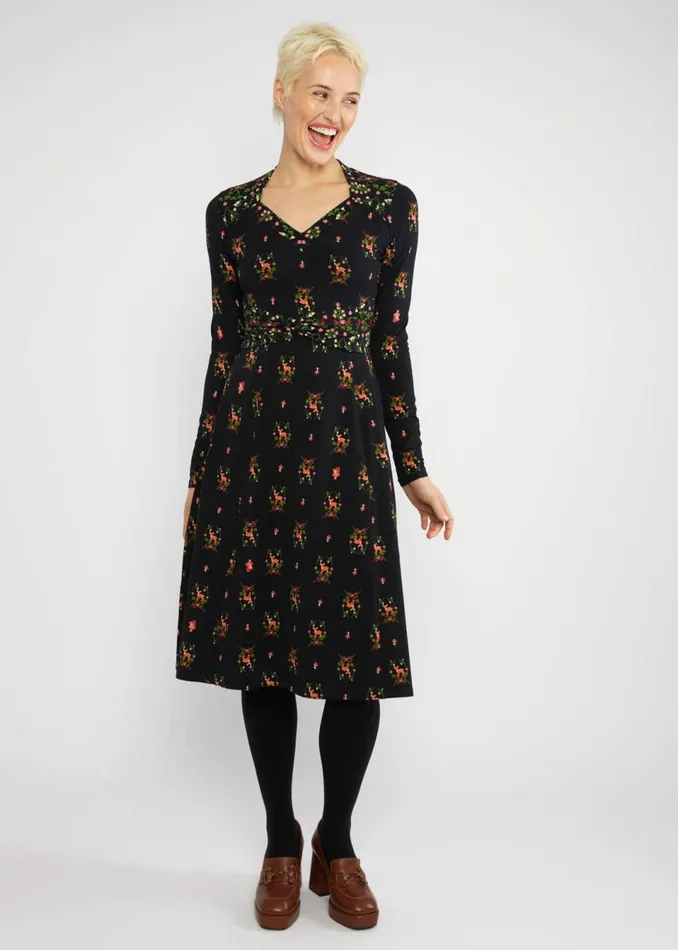 Blutsgeschwister Jersey Dress Shake Rattle And Roll Black Women Dresses