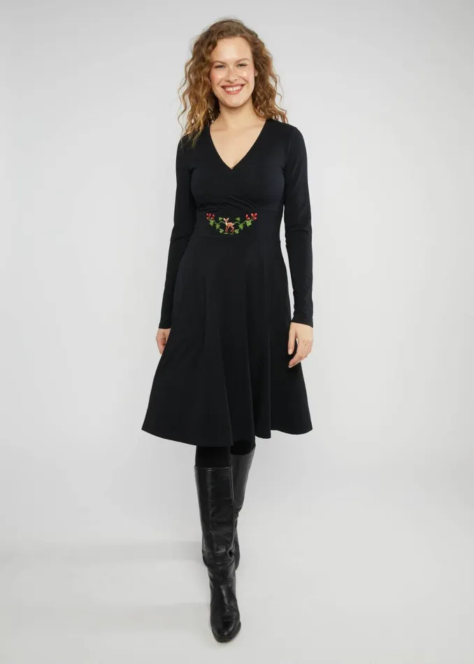 Blutsgeschwister Jersey Dress Shalala Tralala Black Women Dresses