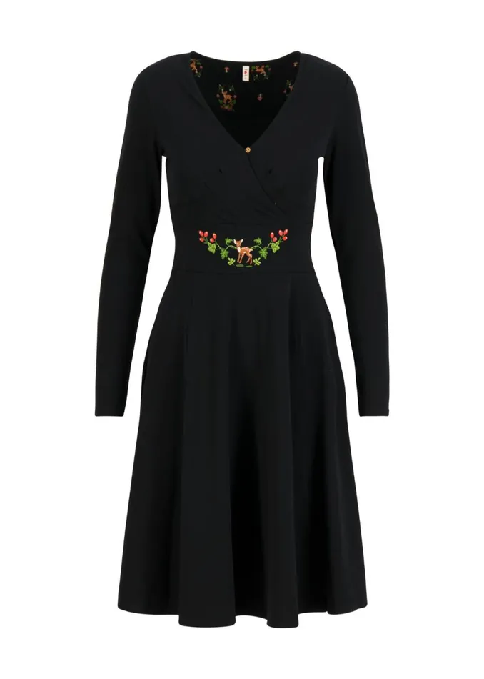 Blutsgeschwister Jersey Dress Shalala Tralala Black Women Dresses