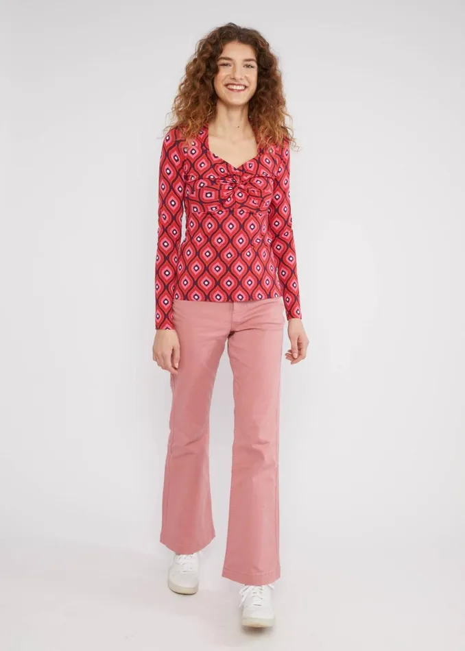 Blutsgeschwister Jersey Top Hot Knot Power Red Women Tops