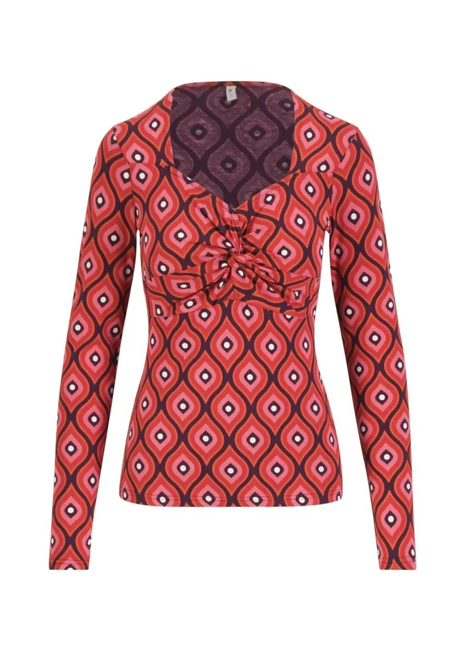 Blutsgeschwister Jersey Top Hot Knot Power Red Women Tops