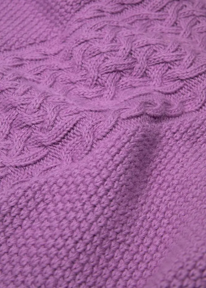 Blutsgeschwister Knitted Hat Lady Mary Aran Purple Women Other Accessoires