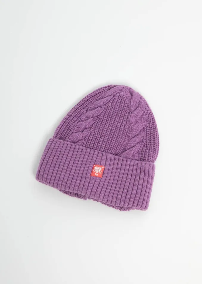 Blutsgeschwister Knitted Hat Lady Mary Aran Purple Women Other Accessoires
