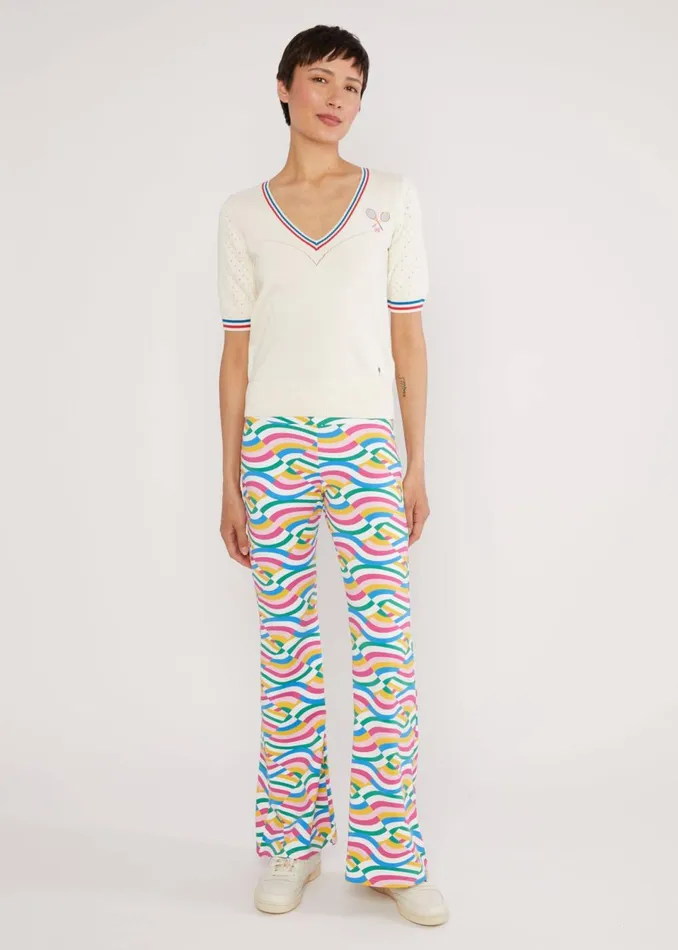 Blutsgeschwister Knitted Jumper Pretty Preppy Special White Women Knitted Jumpers