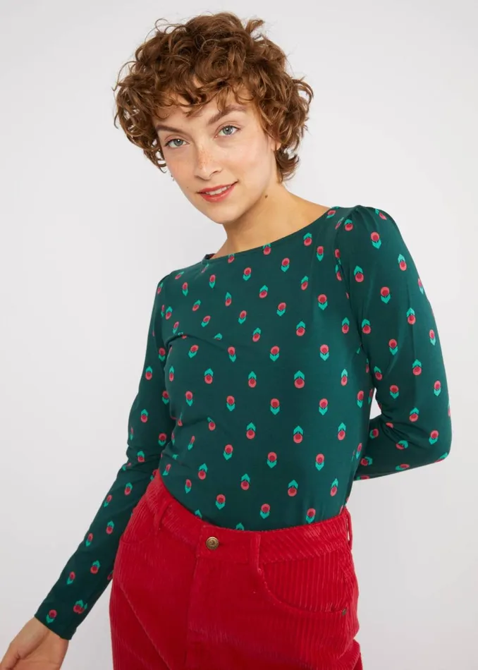 Blutsgeschwister Longsleeve Oh Marine Green Women Tops