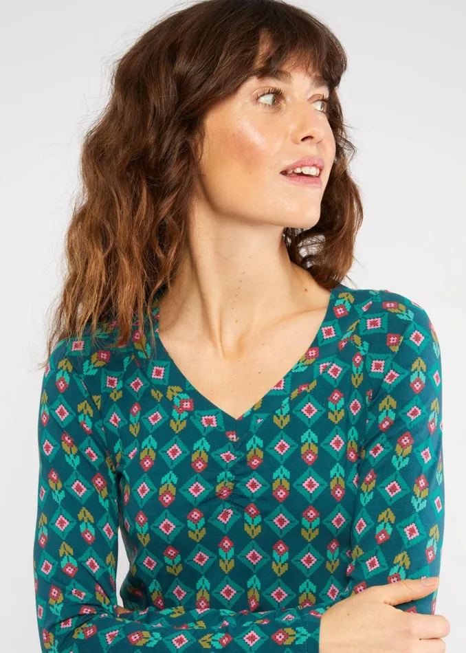Blutsgeschwister Longsleeve Savoir Vivre Sage Green Women Tops