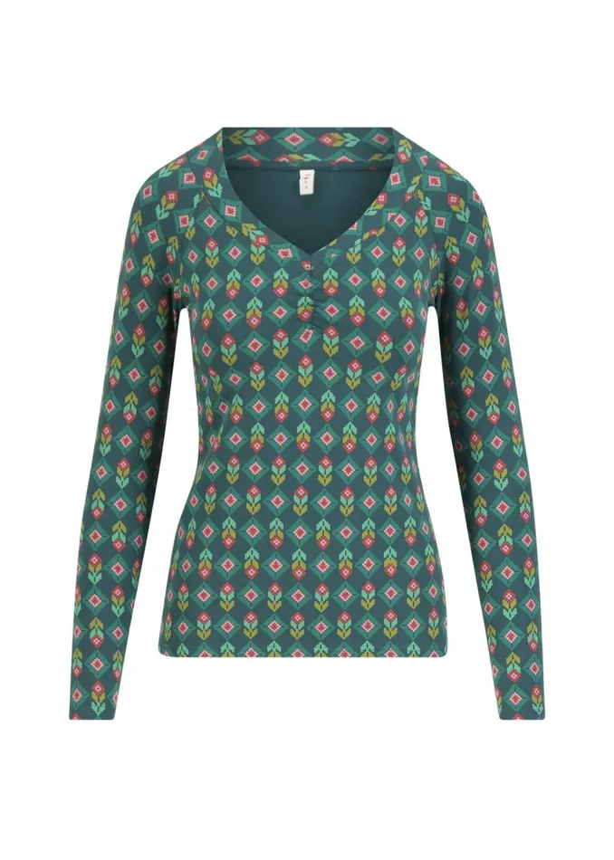 Blutsgeschwister Longsleeve Savoir Vivre Sage Green Women Tops