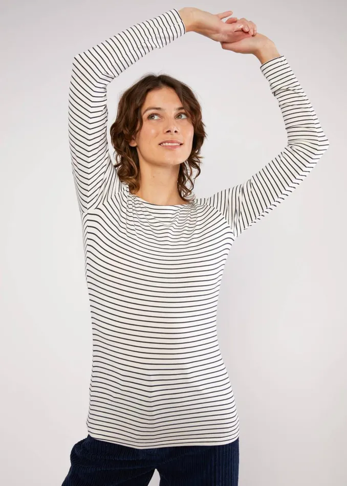 Blutsgeschwister Longsleeve Sweet Sailorette White Women Tops
